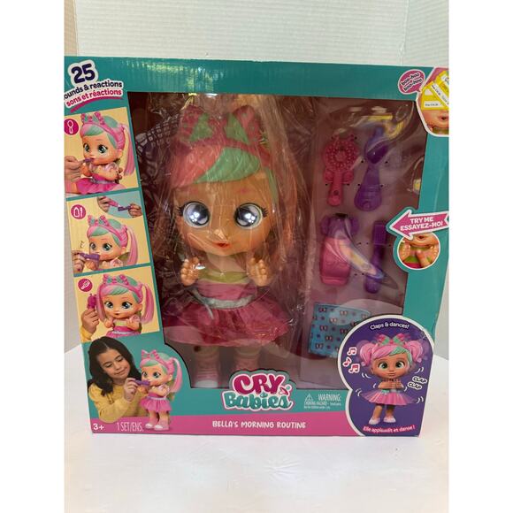Cry Babies Bella’s Morning Routine – Interactive Baby Doll with 20+ Sounds - Picture 6 of 10